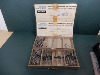 General Instruments 1N4002 Diodes Large Quantity in Two Original Boxes