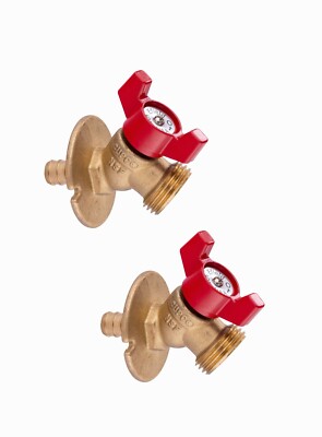 EFIELD 2 PCS  1/4Turn Sillcock HOSE Bibb With Flange 1/2 in. Pex Inlet x 3/4 in.