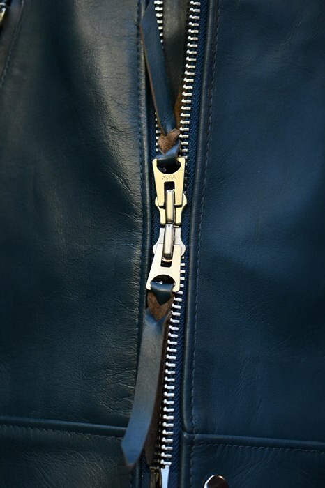 IRON HEART IHJ-128 Motorcycle Jacket leather Riders Blue