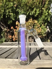 14mm  Shower head Ash Catcher 45° Pink Slime Color Bubbler Hookah WaterPipe