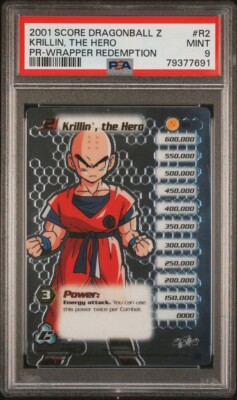 DBZ Score Krillin , the hero promo Hi Tech Foil R2 PSA 9 Pop 1! non higher  