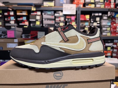 Size 12.5 - VNDS Nike Air Max 1 x Travis Scott Low Baroque Brown