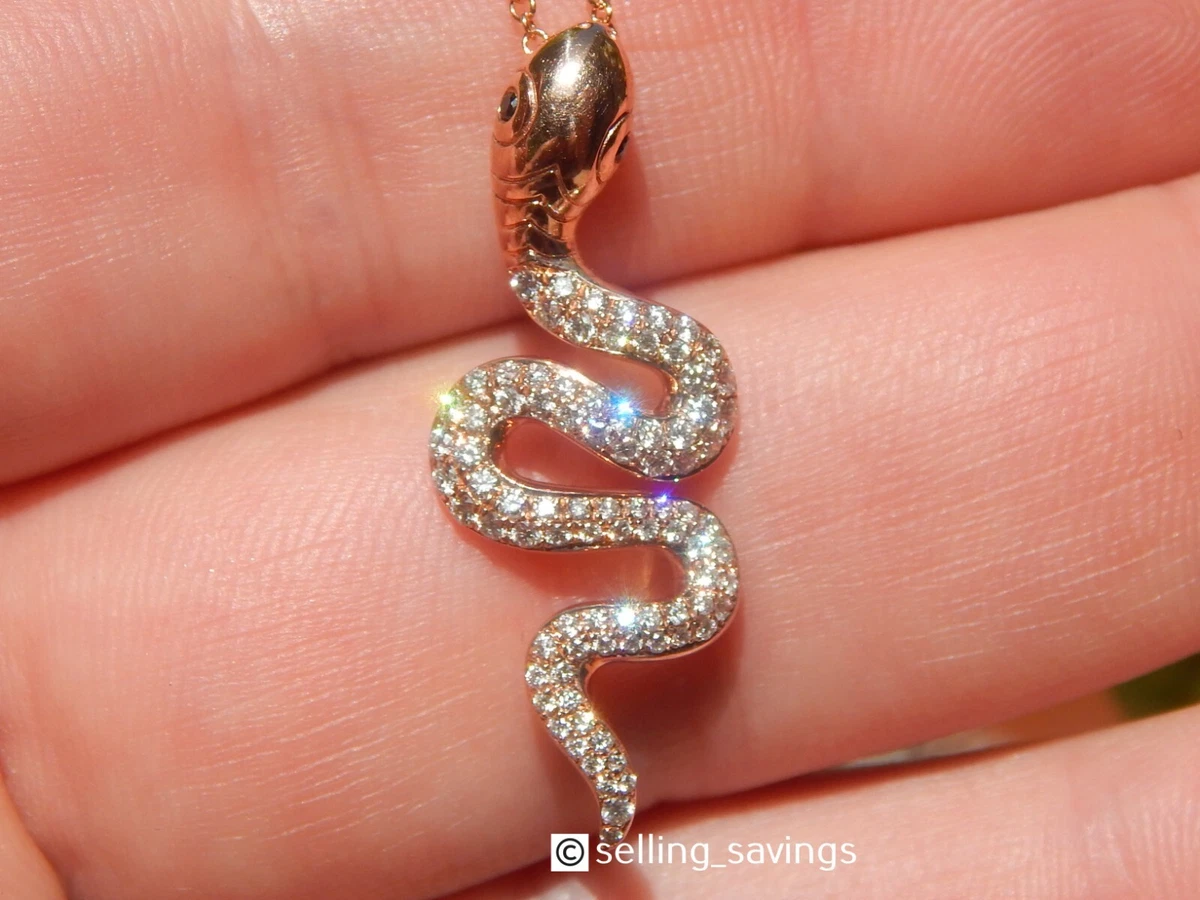 Diamond snake best sale pendant