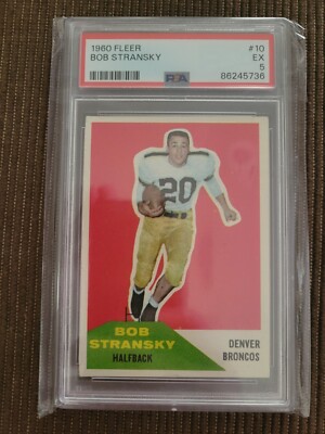 1960 FLEER FOOTBALL #10 BOB STRANSKY DENVER BRONCOS PSA 5 EX | eBay