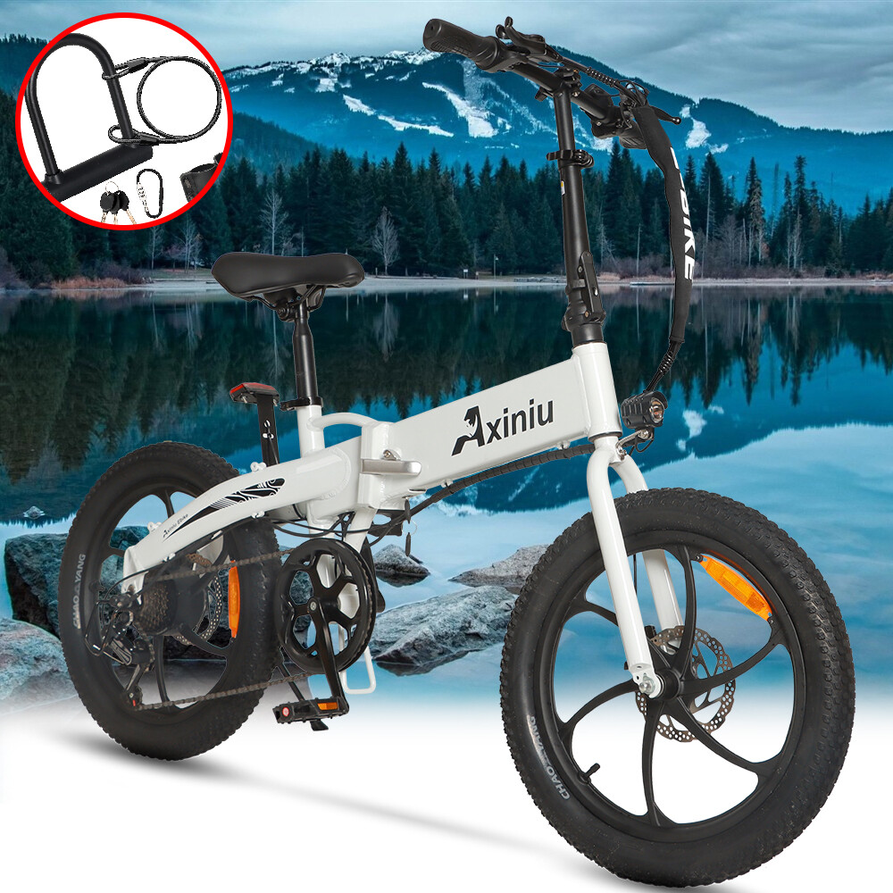 Axiniu 850W 20'' Electric Bicycle Folding Snow Beach City E-bike