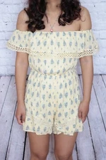 CALS Yellow Grey Romper