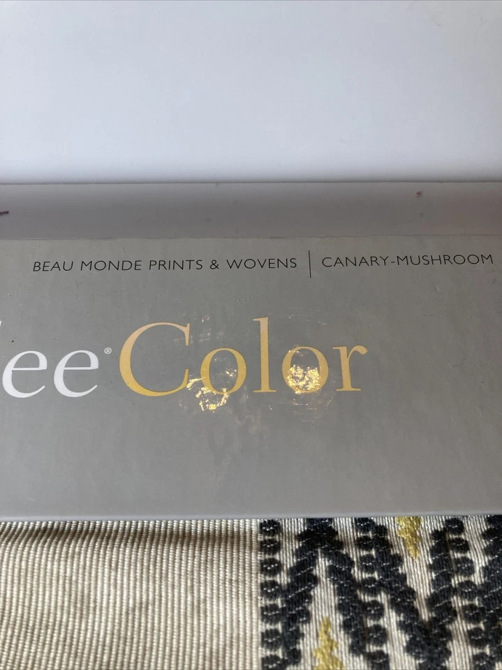 Duralee Color Beau Monde Canary Mushroom Collection Fabric Sample Book #2877 - Image 2 of 4