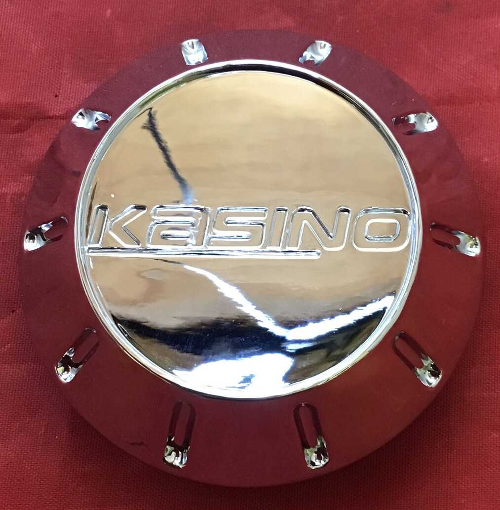 ONE NEW CHROME KASINO ALLOYS PD-CAP71-P1035 CUSTOM WHEELS RIM CENTER CAP 10929-image