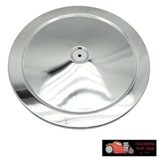 14" Chrome Air Cleaner Lid Top Smooth Muscle Car Style Chevy Ford Mopar 350 302