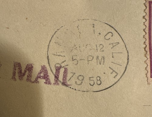 Abraham Lincoln 4 Cent Stamp Purple & Embossed 3 Cent Washington Corner Stamp - Picture 3 of 4