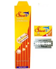 200 Shark Super Stainless Double Edge Shaving Safety Razor Blades 