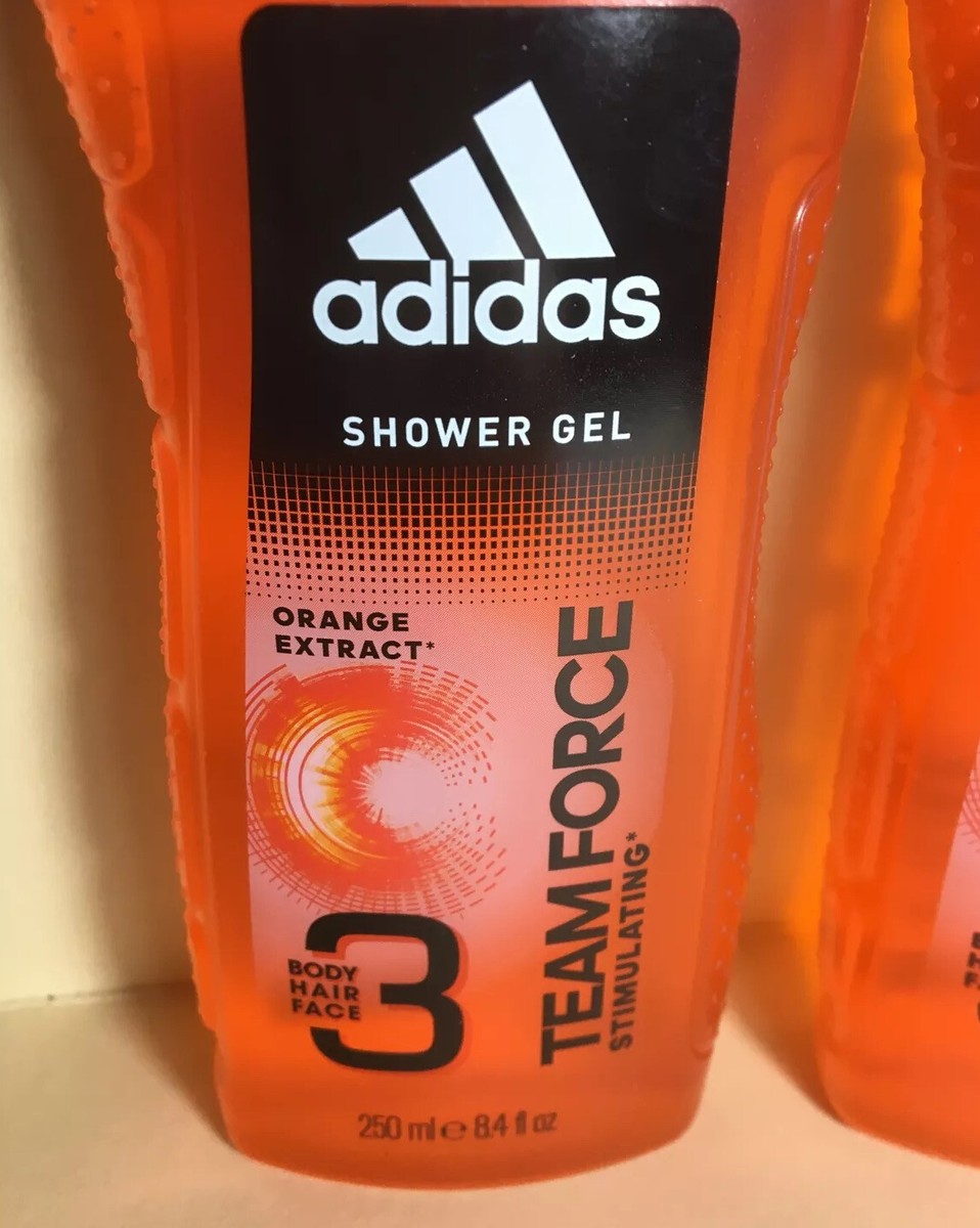 Adidas Team Force in Shower Gel Team Force fl oz Orange Extract Pk