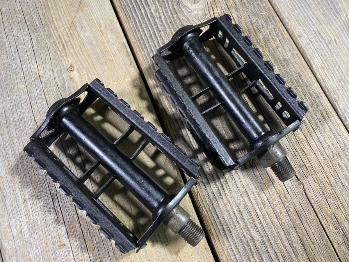 OLD SCHOOL BMX MX RAT TRAP PEDALS 1 2 THREADS RATRAP PEDALS NOS