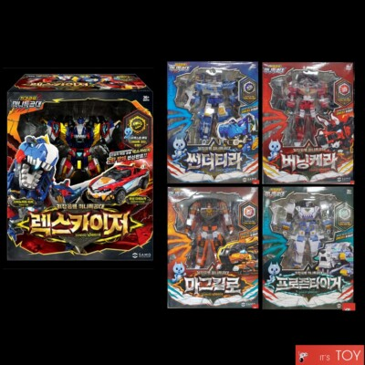 #ad Miniforce Dinoid Warrior REX KAISER amp; 4 HEADBOTS D6 Great Integration Robot set $301.41