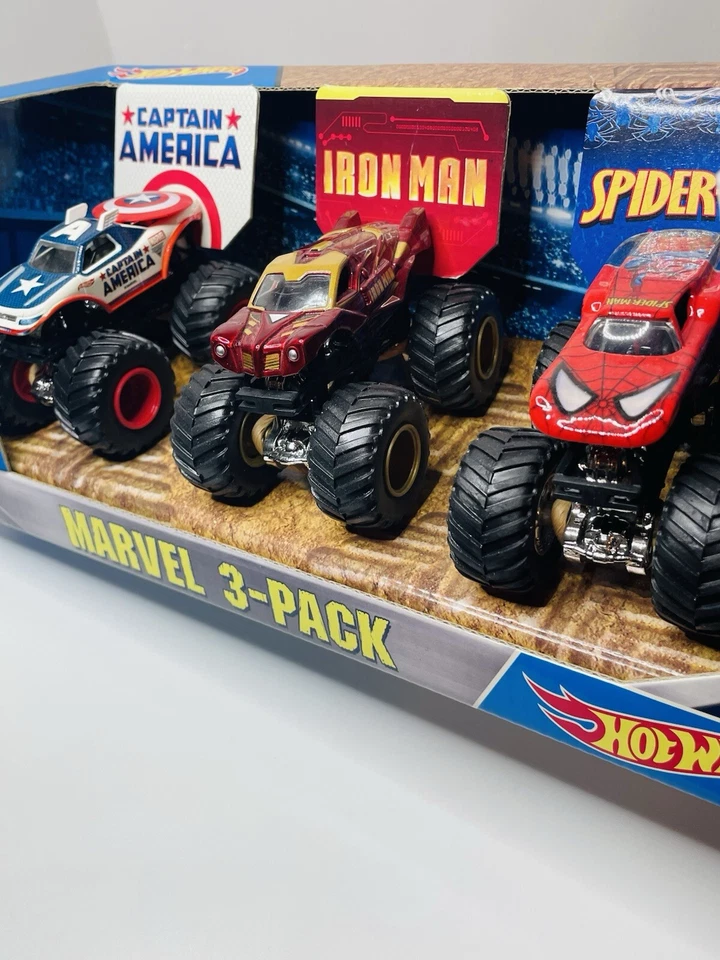Hot Wheels Monster Jam 1:64 Marvel 3-pack Ultra Rare Brand New 2015 - Image 3 of 4
