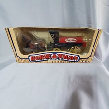 Vintage 1990 Ertl True Value Hardware Horse Wagon Coin Bank 1:25 Die-Cast