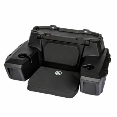 Kolpin ATV Rear Passenger Seat Cargo Storage Helmet Trunk Box Luggage Lounger