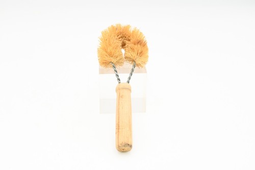 Vintage Wood Handle 7.25" Vegetable Bristle Scrub Brush Cleaning Utensil Tool - Picture 5 of 10