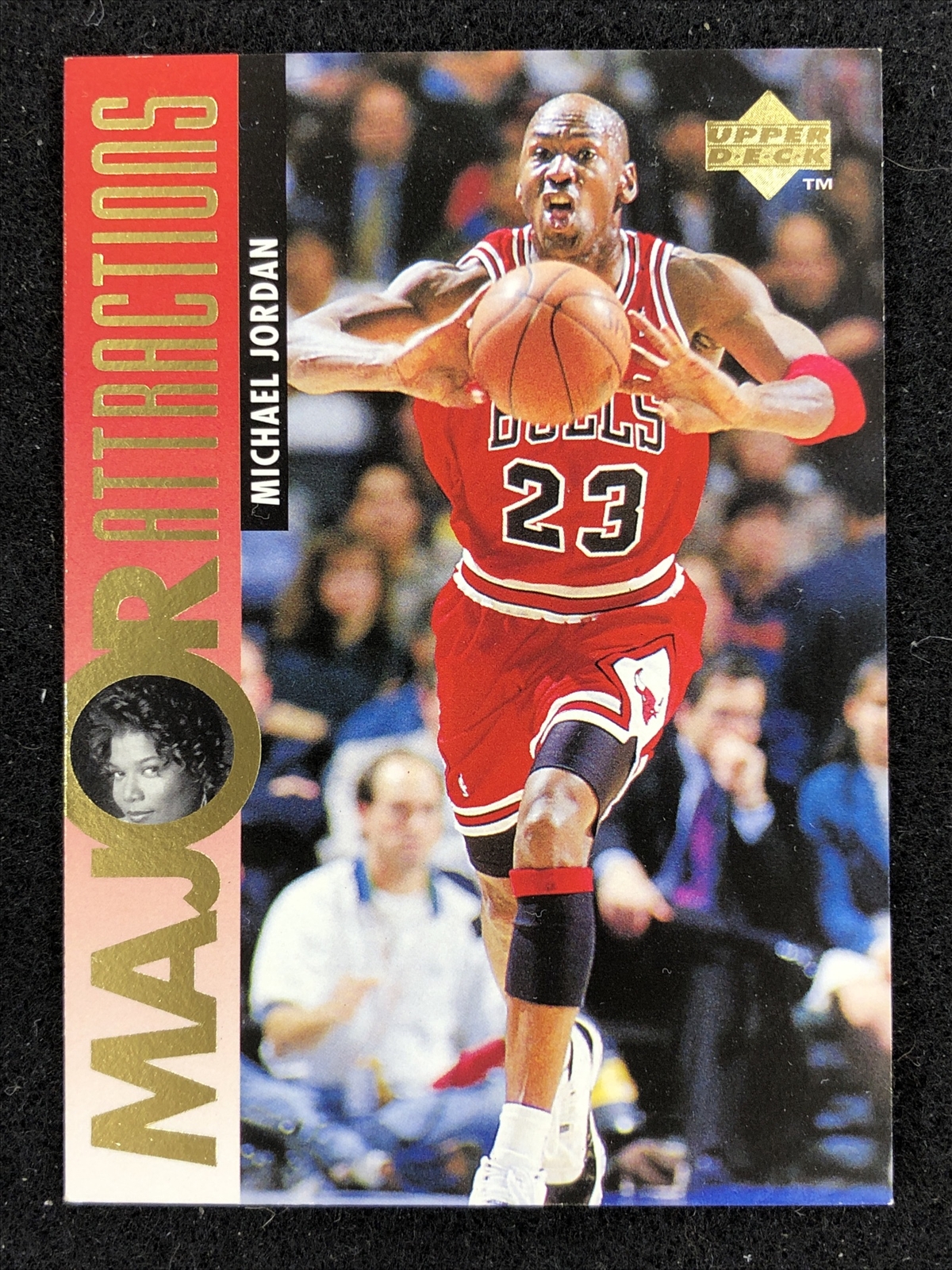 1995 UD Michael Jordan Major Attractions Queen Latifah Card #341 Electric Court