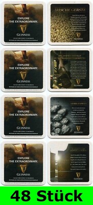 48 Stück Bierdeckel Guinness Extraordinary Irland (12x4er Serie) Bar Theke Party