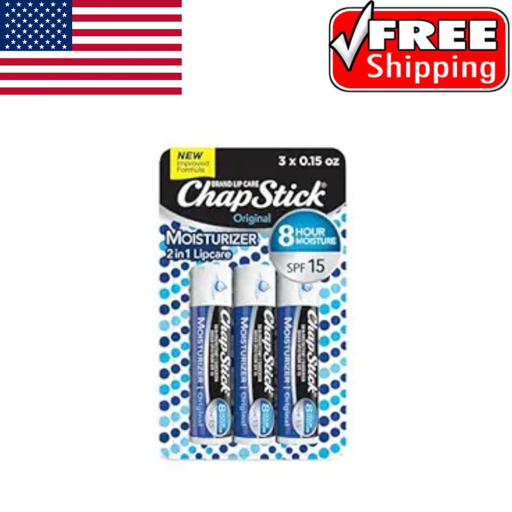 Chapstick Lip Tube (Pack of 3).