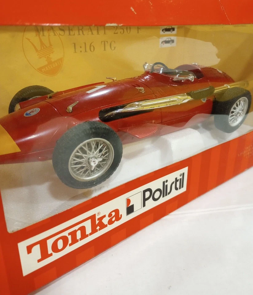 Tonka Polistil 1/16 Maserati 250 F - 1954 Red Diecast Metal Model Car (#01672) - Image 3 of 4