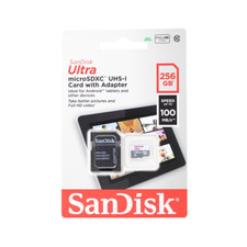Sandisk MicroSDXC 256GB USH-I Card  Adapt CL10 100mb/s PACK 3 