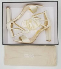  235 Badgley Mischka Women Beige Ever After Sandals High Heels Shoes Size US 9.5