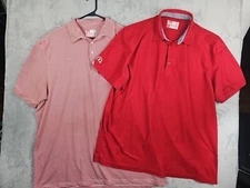 2 Chick-Fil-A Polo Shirt Mens 2XL Red /white Oobe Hydrochill Team Style READ