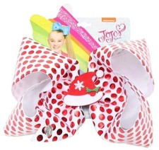 Christmas Santa Hat Bow 8" Jojo, New
