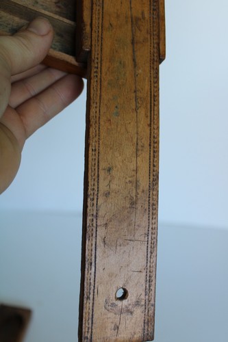 Antique 19th Century Student's Pencil Sliding & Swivel Wood Folk Art Box - Picture 9 of 24
