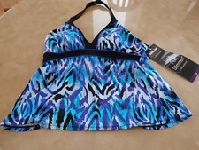 ON SALE Miraclesuit halter tankini top 14 seems small blues Returns allowed
