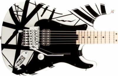 Pre-order! EVH Striped Series electric guitar White/Black Stripes