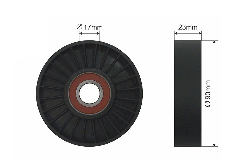 V-belt tensioner pulley RNK-SA-000 NTY for SAAB 9-5 9-3 9-3 Cabriolet 9-5 Estate - Image 10