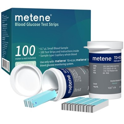 Metene TD4116 Blood Glucose Test Strips, 100 Count Blood Sugar Test Strips fo...
