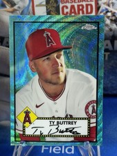 2021 Topps Chrome Platinum Anniversary #369 Ty Buttrey Aqua Wave Refractor