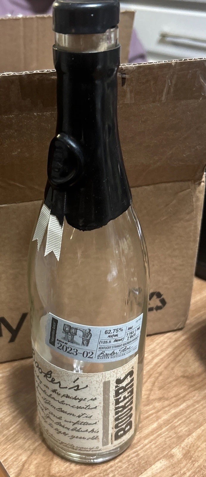 Booker’s Bourbon 2023-02 Release Apprentice Batch Empty Bottle unrinsed Bookers