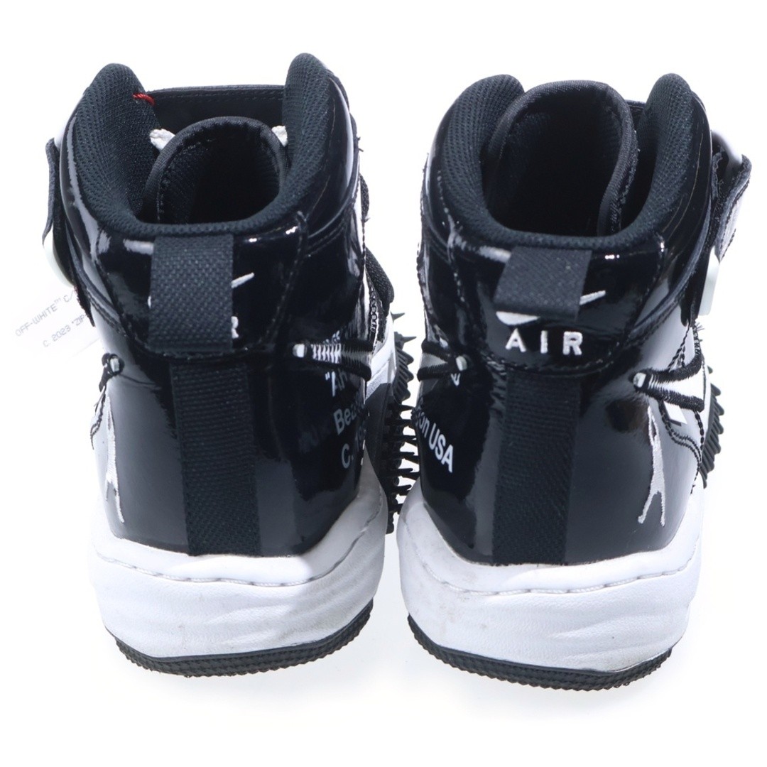 Nike XOFF-White Air Force 1 Mid Sheed Dr0500-001 Off-White One Seed Patent Used thumbnail 3