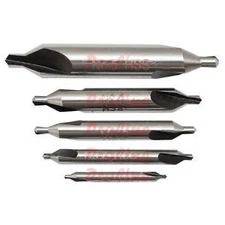 HSS Center Drill Set 60 Degree Combined Countersink #1,2,3,4,5 Machinist 