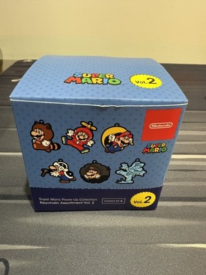 Super Mario Power Up Rubber Flat Keychain Collection Vol.2,Complete set of 6 pcs