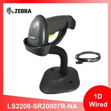 Zebra Symbol LS2208-SR20007R-NA 1D Barcode Scanner Kit with Stand and USB Cable