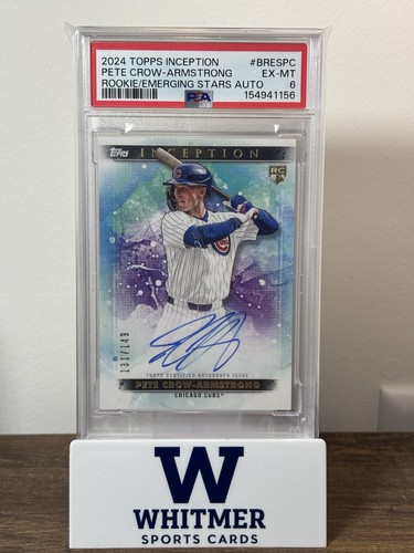 Pete Crow-Armstrong #BRES-PC 2024 Topps Inception Rookie And Emerging Star Autograph card
