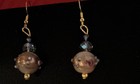 Artist Venencia Wedding Cake Earring Lavender Rosettes W 18kGold 925 S Hooks — photo 3