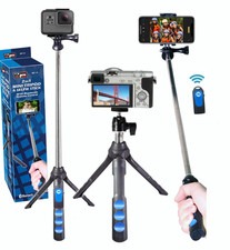 Vidpro MP-15 2-in-1 Mini Tripod and Selfie Stick with Bluetooth remote control