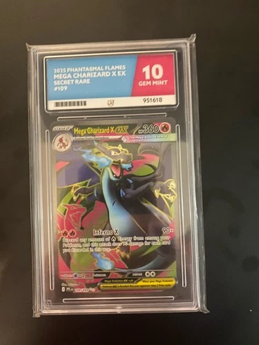 Ace 10 Mega Charizard EX 107/106 Secret Rare Full Art Holo EX Phantom Forces