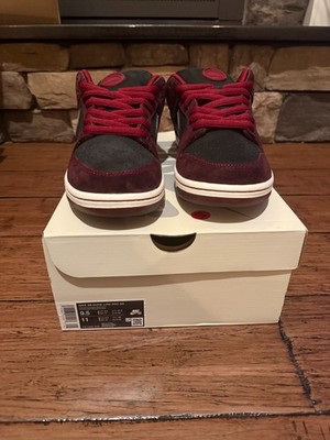 Size 9.5 - RIOT Skateshop x Nike Dunk Pro SB QS Low Mahogany Dark Beetroot