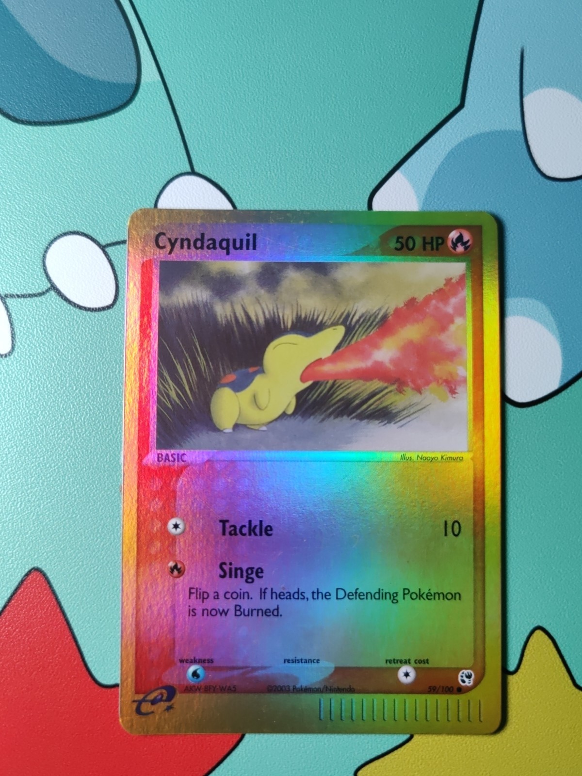 Cyndaquil 59/100 Sandstorm REVERSE HOLO E-Reader NM 💎💎💎