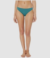 The Bikini Lab Women's Green Mid-Rise Hipster Bikini Swim Bottom Size L.