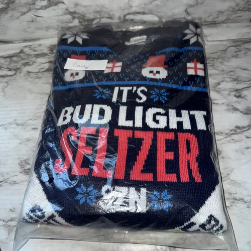 Rare Bud Light Seltzer Ugly Sweater Small Holiday Beer