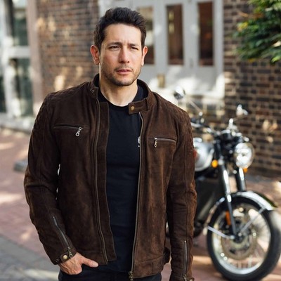 Brown Leather Armored Motorcycle Gear Alpinestars Mens Oscar